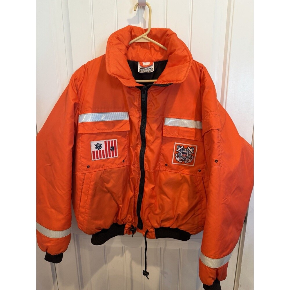 Mustang Survival MJ6210 US Coast Guard Flotation Bomber Jacket XXL Orange